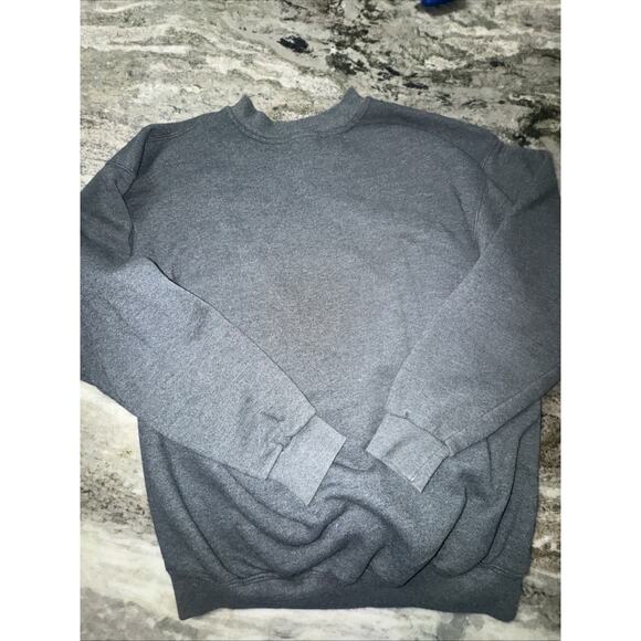 Vintage Nike Swoosh Crewneck Sweatshirt Charcoal Gray Size Large Made in USA HRB - Picture 3 of 3